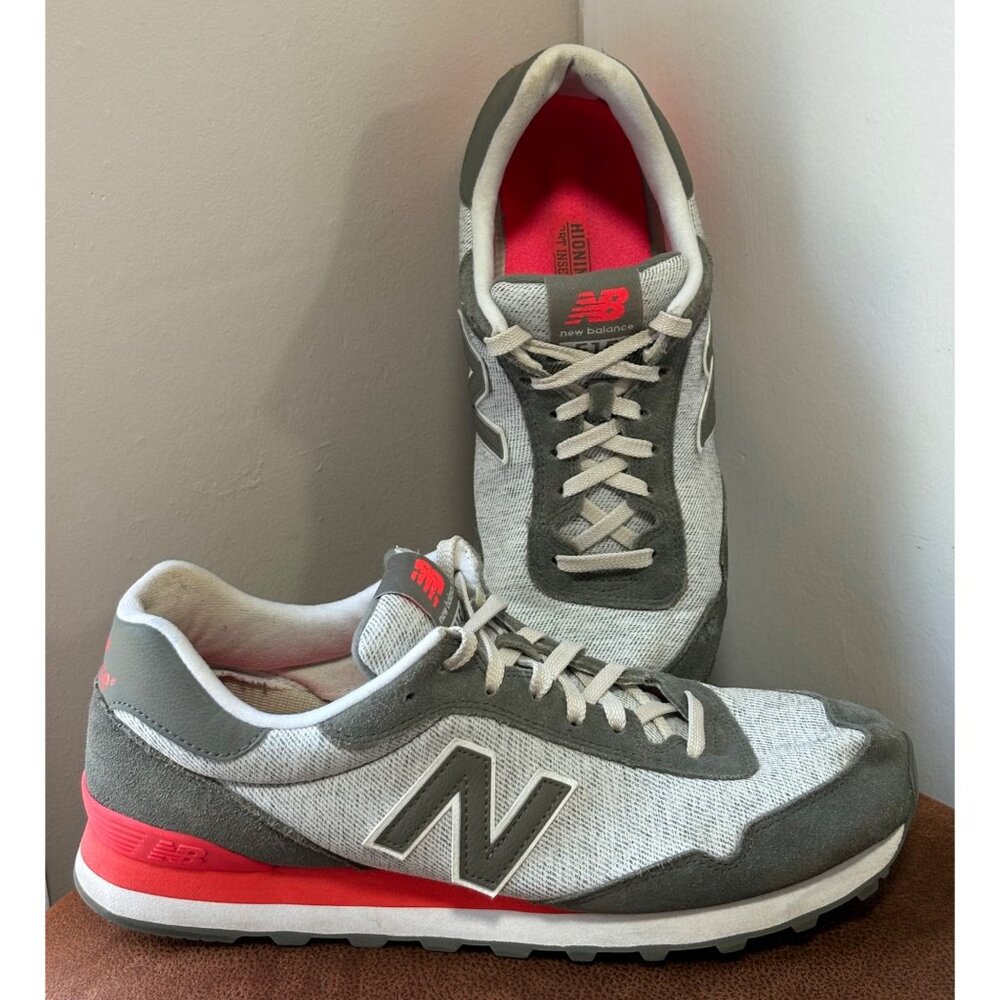 NEW BALANCE WOMEN'S 515 V1 CLASSIC SNEKAERS SIZE 12 WL515HNB GRAY ORANGE CUSHION